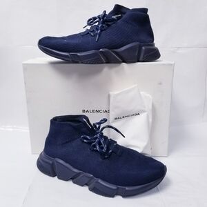 Balenciaga Navy Blue Speed Trainers